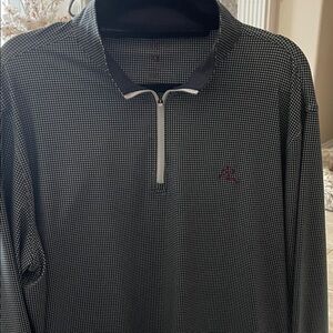 Rhoback Black and White Quarter-Zip Pullover